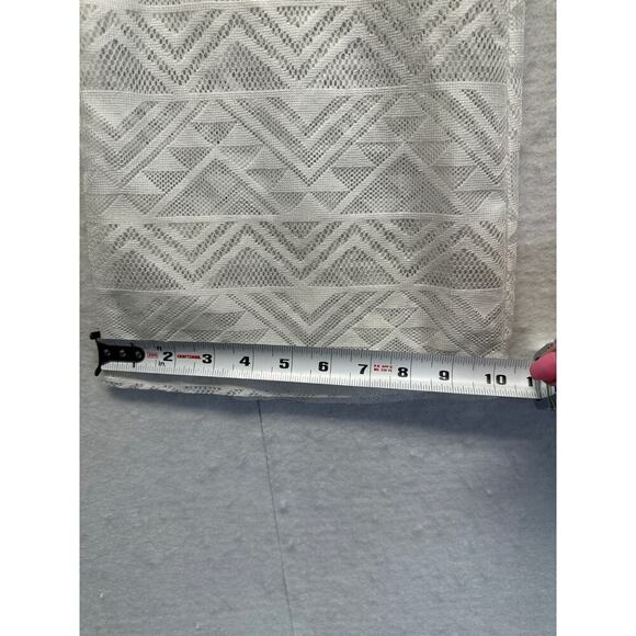 Miken Women's Swim Cover-Up Pants L White Polyester Sheer Crochet Drawstring - Picture 7 of 9